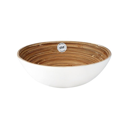 Insalatiera in bambù bianco Ø 25 cm