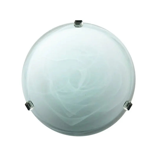 Duna plafoniera D.30 alabastro bianco ganci cromo