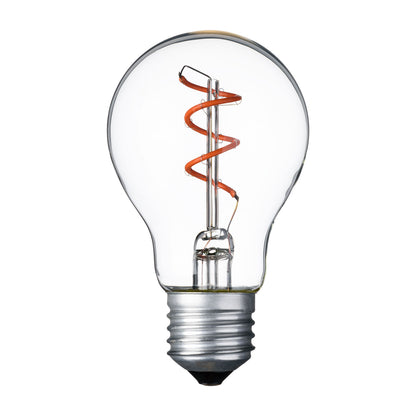 Lampada E27 36V goccia spirale Ø60mm Rosso