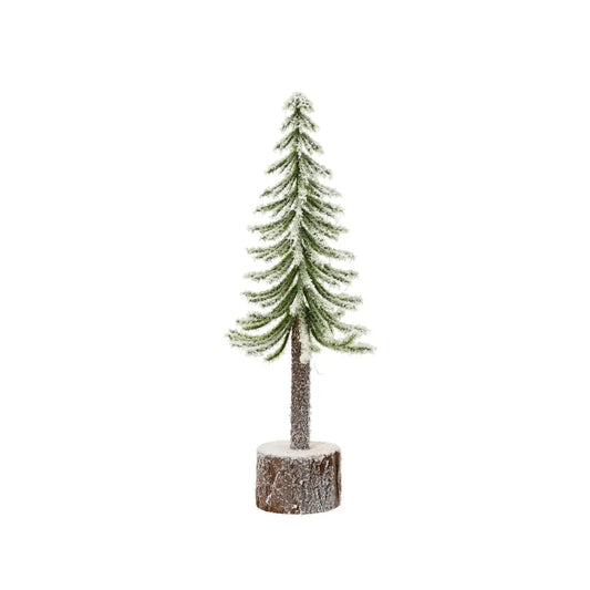 Mini albero di Natale innevato Ø8 × H25 cm