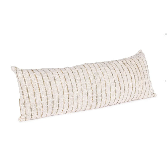 Cuscino decorativo Rudra beige e verde 100 × 35 cm