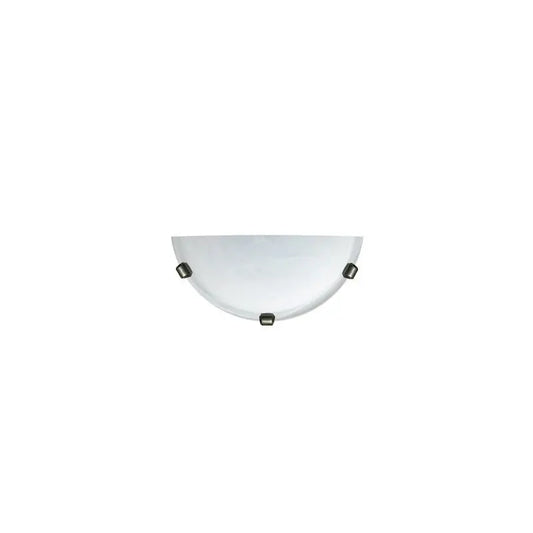 Applique Duna E27 alabastro bianco ganci cromo