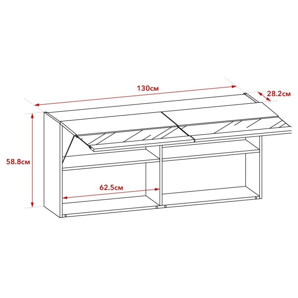 Parete attrezzata rovere e bianco 235x44,1x195