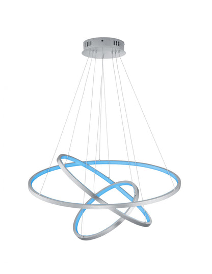Sospensione Anelli Led 80w RGB Dimmerabile Aaron Nichel Trio Lighting