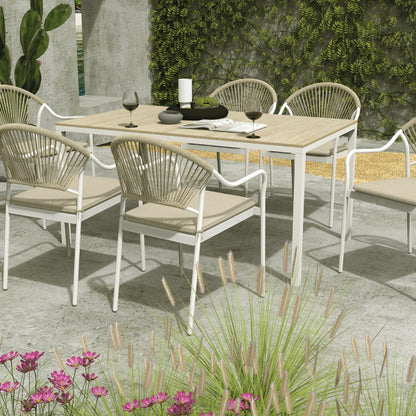 Set da giardino rodi (1 tavolo, 6 sedie)