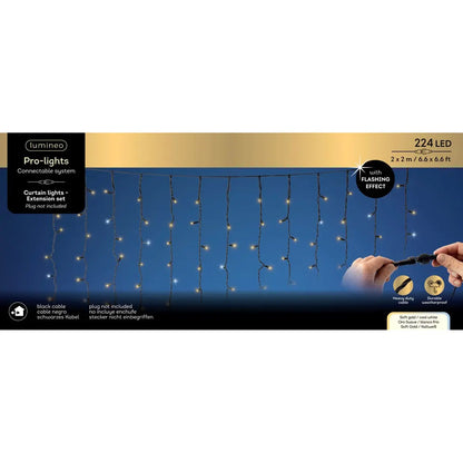Tenda luminosa LED Pro-Lights bianco caldo e freddo da esterno 200 × 200 cm