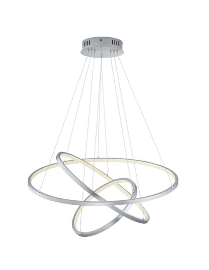 Sospensione Anelli Led 80w RGB Dimmerabile Aaron Nichel Trio Lighting