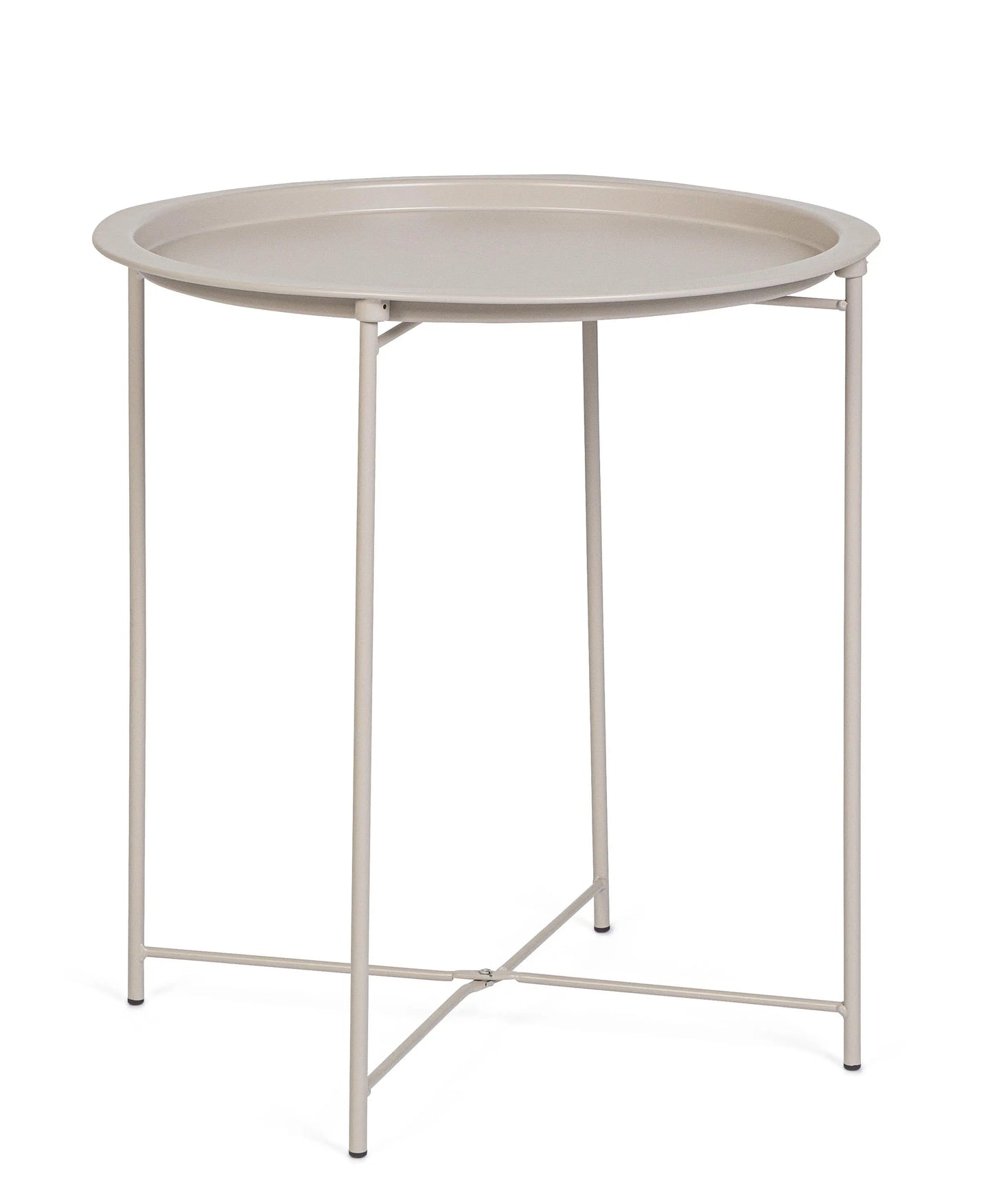 Tavolino Hilmar tortora/beige ø47x51 cm