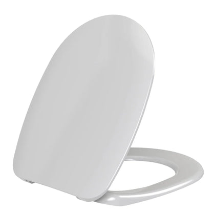 Sedile WC universale Passepartout Saniplast bianco in termoindurente con cerniere inox H050