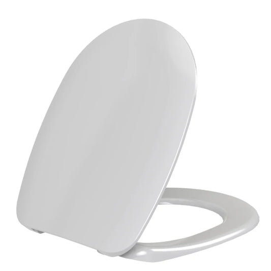 Sedile WC universale Passepartout Saniplast bianco in termoindurente con cerniere inox H050