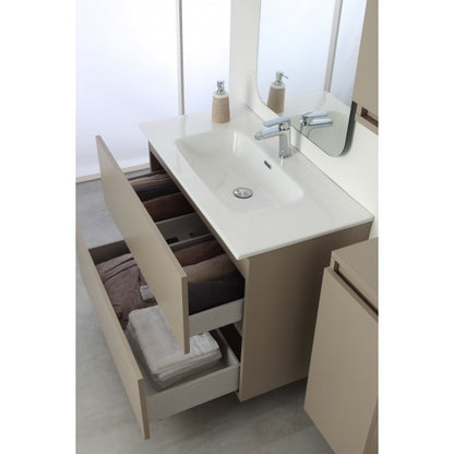 Composizione Bagno due cassetti Tortora Linea Pastello  90x47x h60 cm