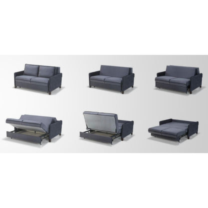 Divano letto contenitore grigio 164x112x90