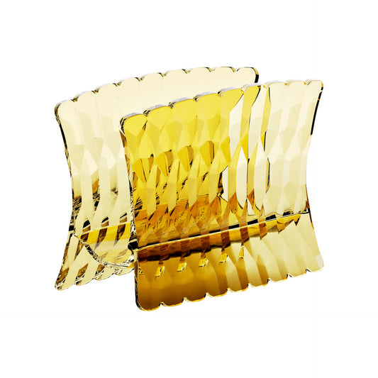Portatovaglioli Vanity colore giallo zafferano 15,2x7,6x h11 cm