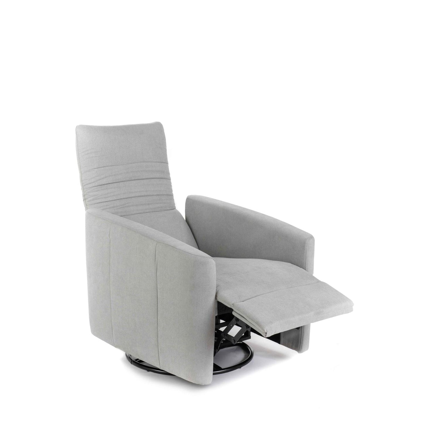 Poltrona reclinabile manuale grigio chiaro, 85-140 x 70 x H.69-96 cm