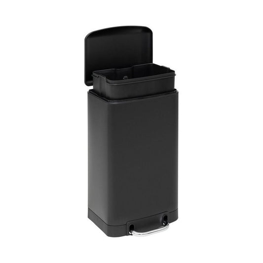 Pattumiera a pedale Ariane metallo nero20 L