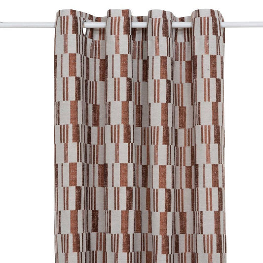 Tenda jacquard Leyna 140x260 cm in terracotta