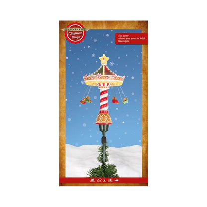 Puntale per albero di Natale in plastica con LED Ø21 × H62 cm