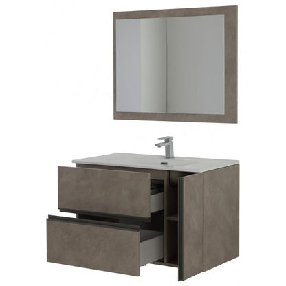 Composizione bagno color Cenere due cassetti un' anta 90x46x h57 cm