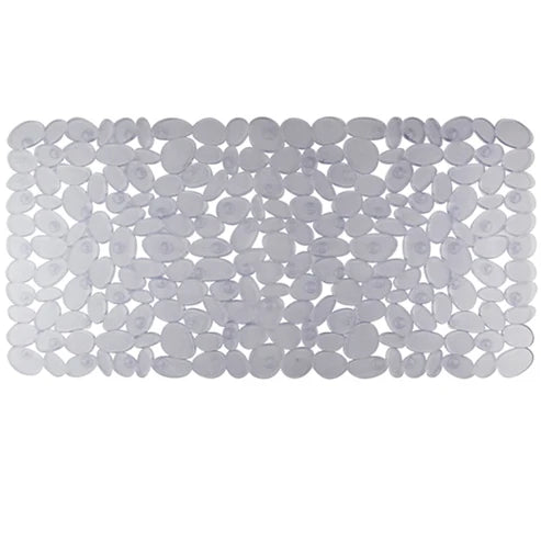 Tappeto doccia e vasca Sassolini antiscivolo  trasparente con ventose 35 × 70 cm