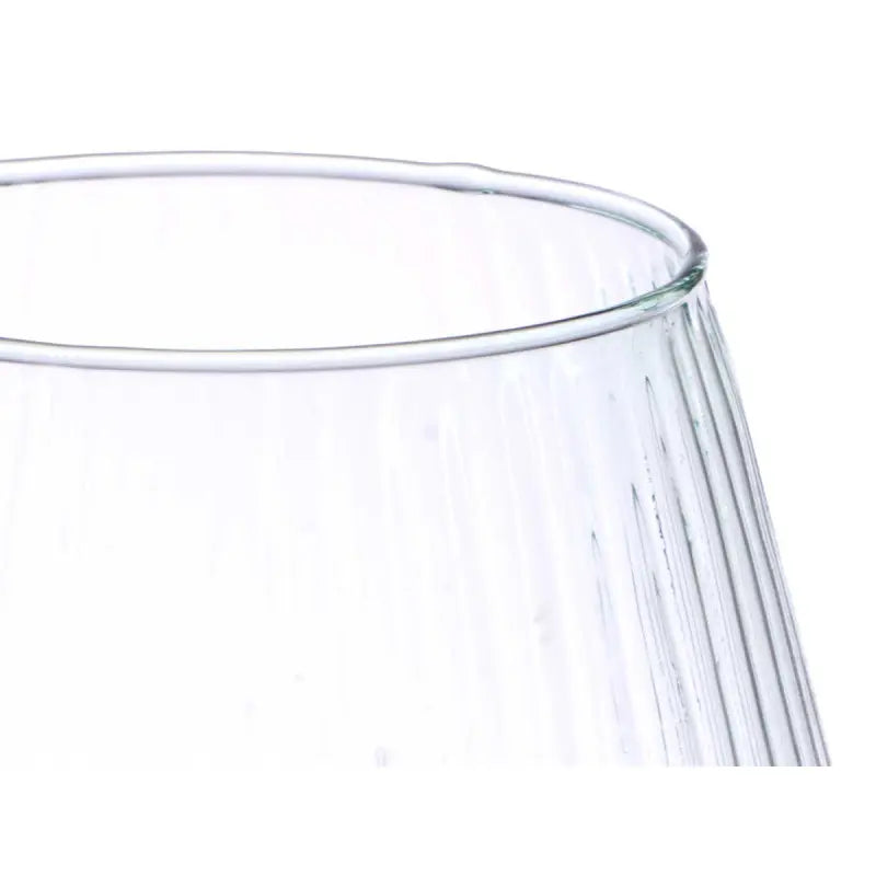 Vaso in vetro riciclato rigato Ø22x26h