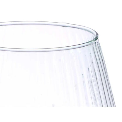 Vaso in vetro riciclato rigato Ø22x26h
