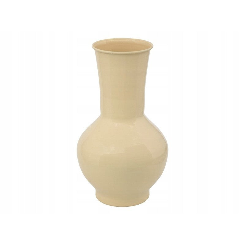 Vaso Kian alto 34,5 cm metallo smaltato giallo