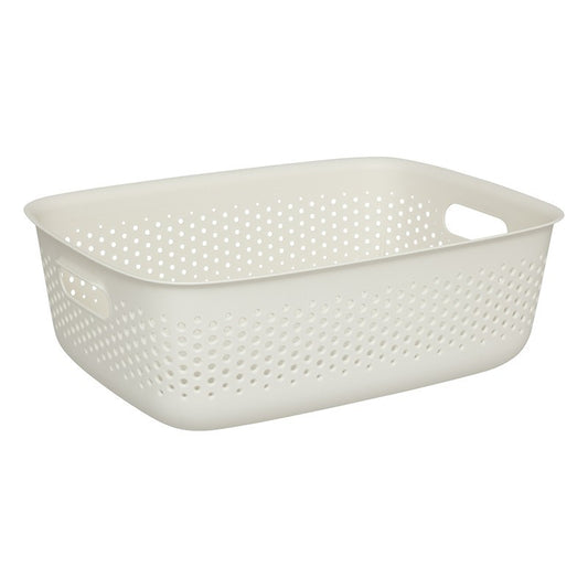 Cestino multiuso in plastica Tila crema 10 L