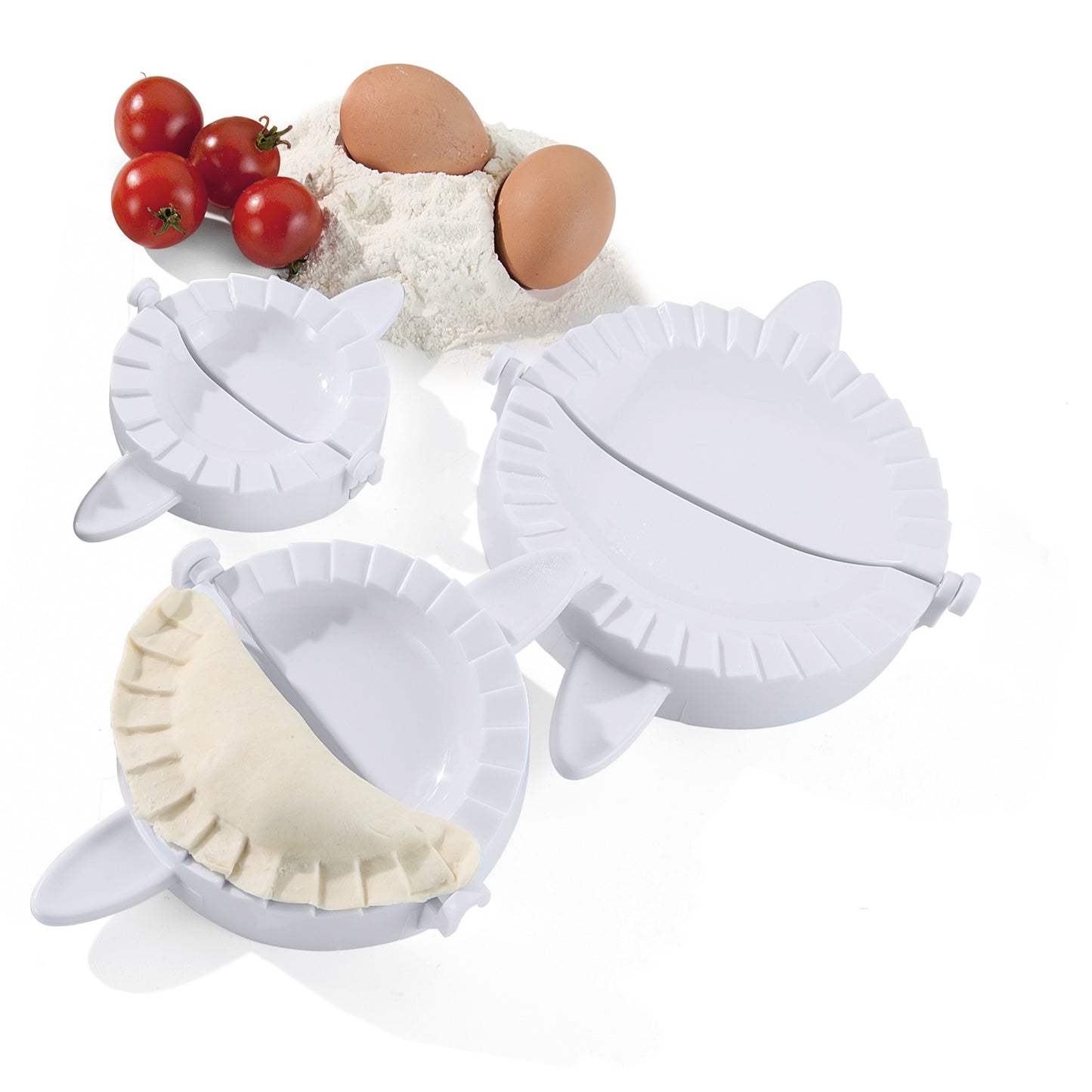 Metaltex set 3 forme per ravioli in plastica diametri 9-12-15 cm