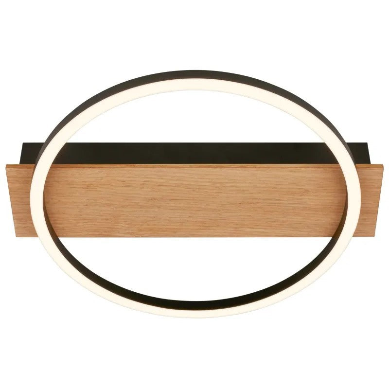 Plafoniera Kada led 34x30 cm 15w 1400lm nero legno