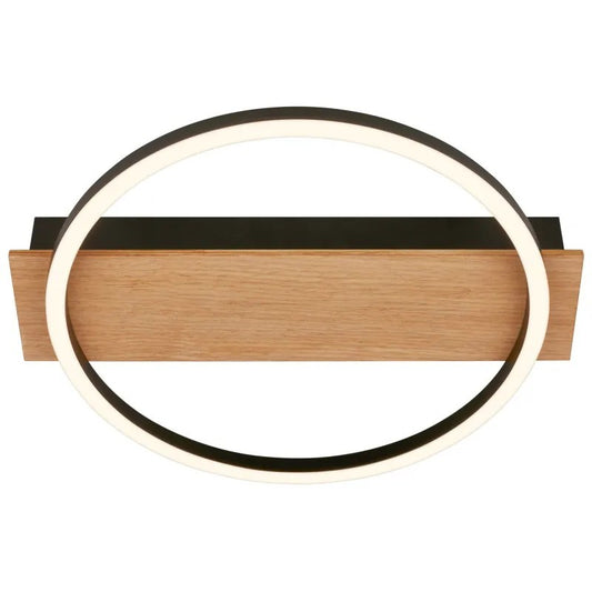 Plafoniera Kada led 34x30 cm 15w 1400lm nero legno