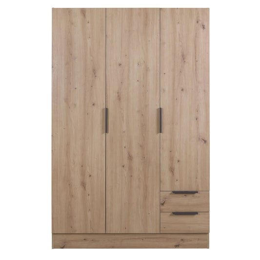 Armadio 3 ante + 2 cassetti cm 120x50 rovere artisan