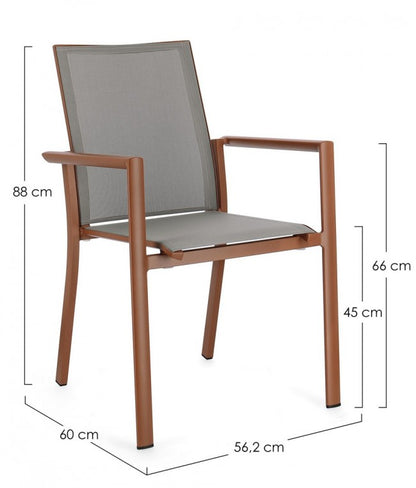 4x Sedia C-Br Konnor Terracotta