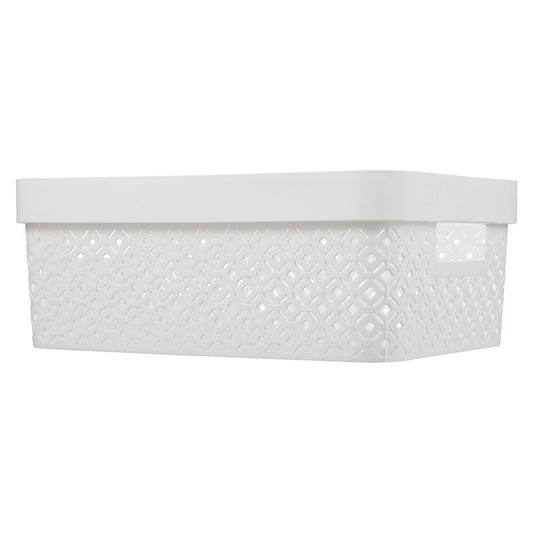 Contenitore Curver Terrazzo bianco 11l cm 26x35,5x13,6 h