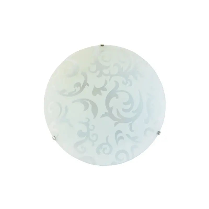 Plafoniera Melissa D.30 1xE27 ganci cromo vetro lastra bianco