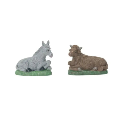 Set Natività con bue e asinello 10 cm 2 pezzi