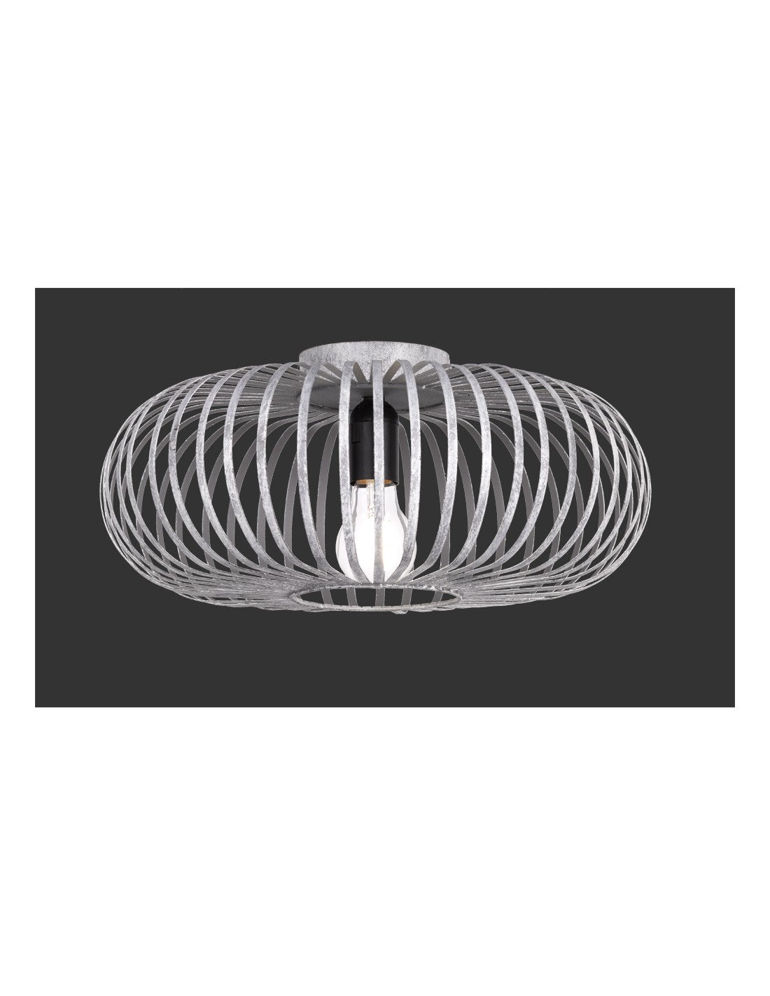 Plafoniera Johann 1xE27 Grigio Antico Ø40 cm Trio Lighting