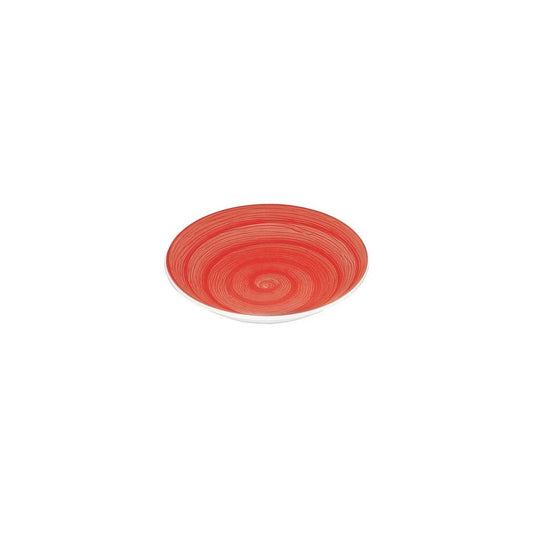 Piatto fondo red memento table in ceramica dipinta a mano Ø 23,5 cm