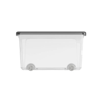 Contenitore Kis W Box alto con ruote grigio cm 31,5x39x56,5 h
