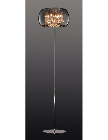 Piantana Vapore Vetro Cromo E Pendenti H158 cm Trio Lighting