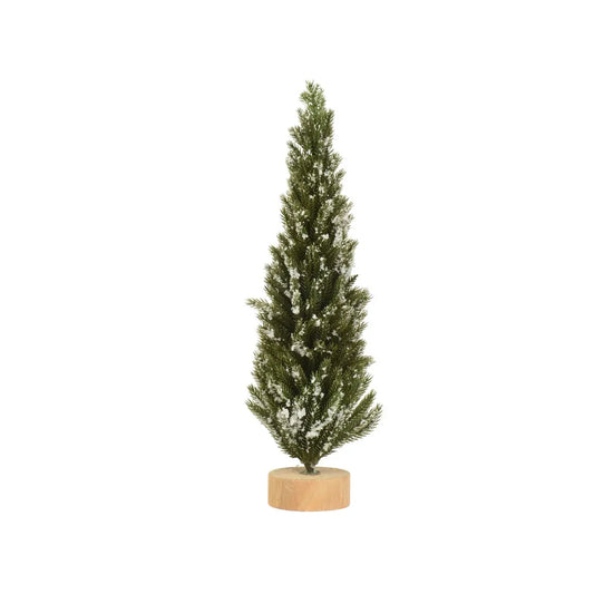 Mini albero di Natale verde innevato Ø10 × H40 cm