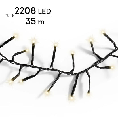 Catena luminosa LED Excellent nera con luce bianco caldo da esterno 35 m