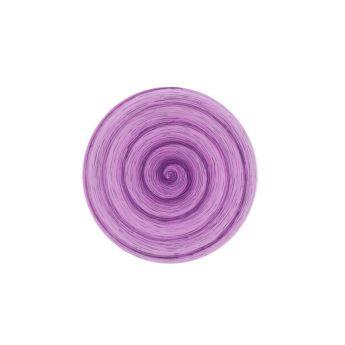 Piatto dessert mauve memento table in ceramica dipinta a mano Ø20,5 cm