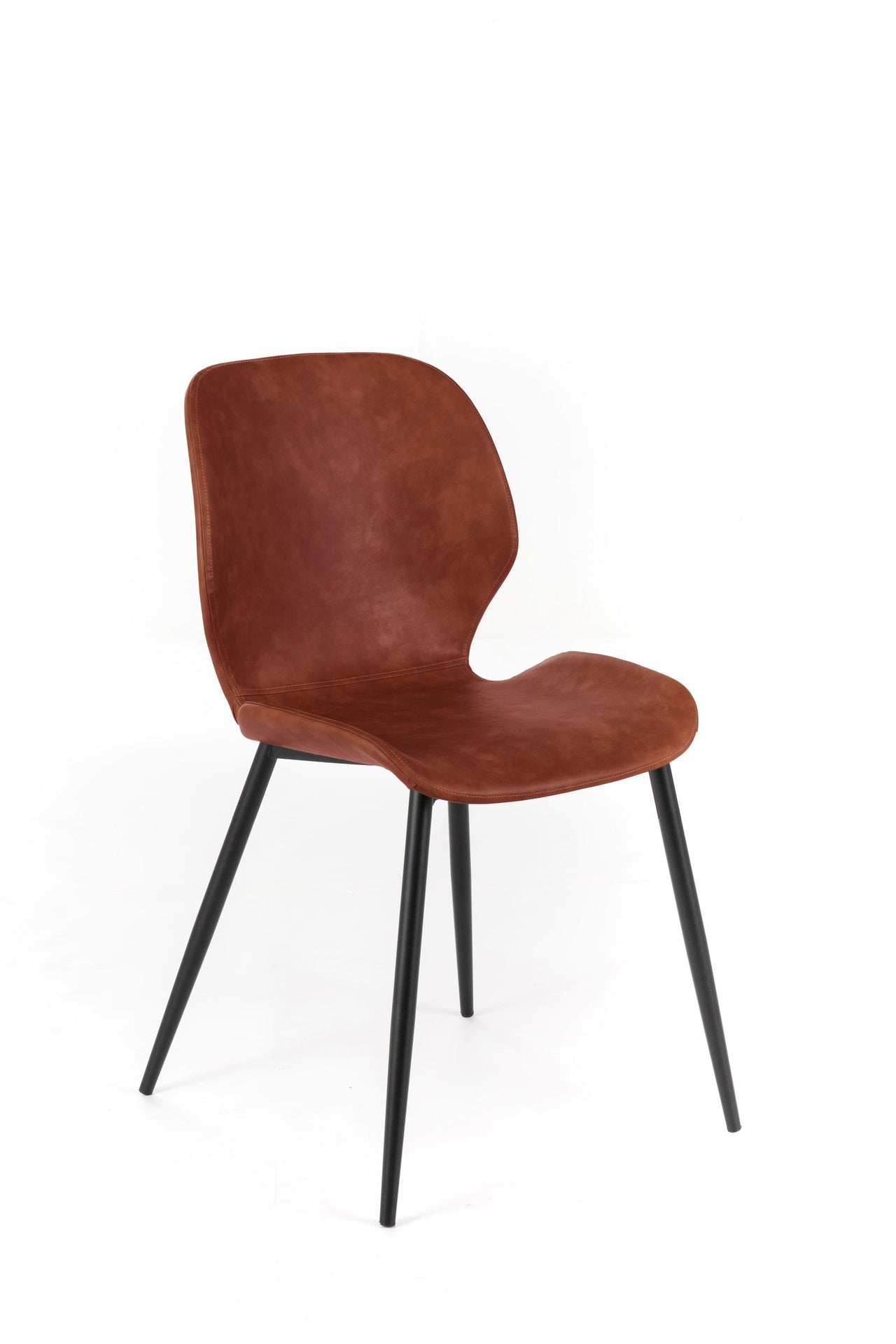 4x Sedia in soft-touch Marrone Cognac 55cm x 45cm H. 83cm