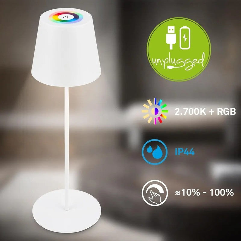 Lampada da tavolo Calida 3 in 1 led RGBW 200lm bianco