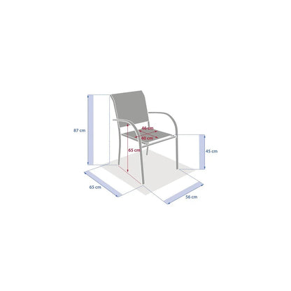 Poltrona da giardino impilabile Piazza verde alloro 56 x 65 x 88 cm