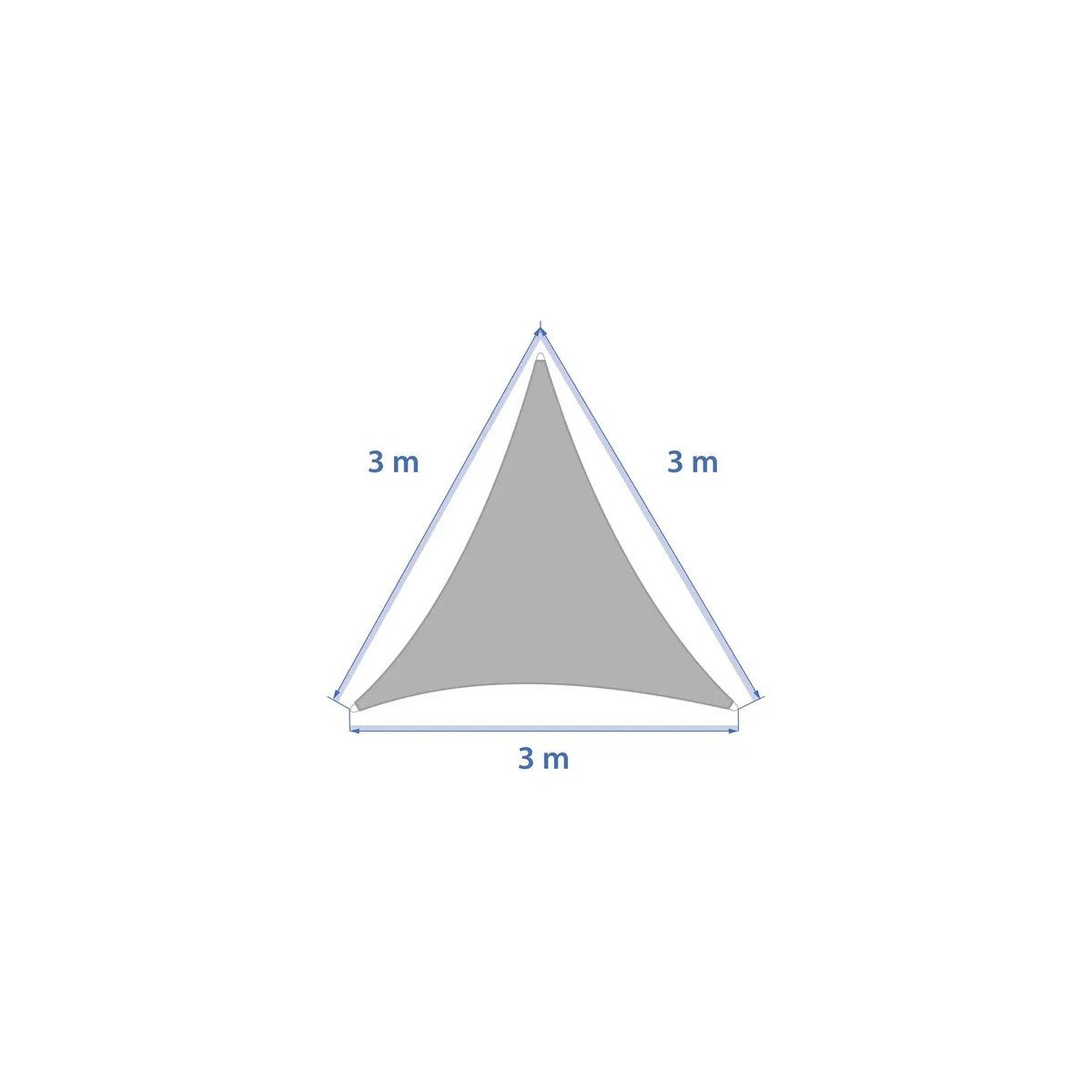 Vela ombreggiante Elyora 3x3x3 slate