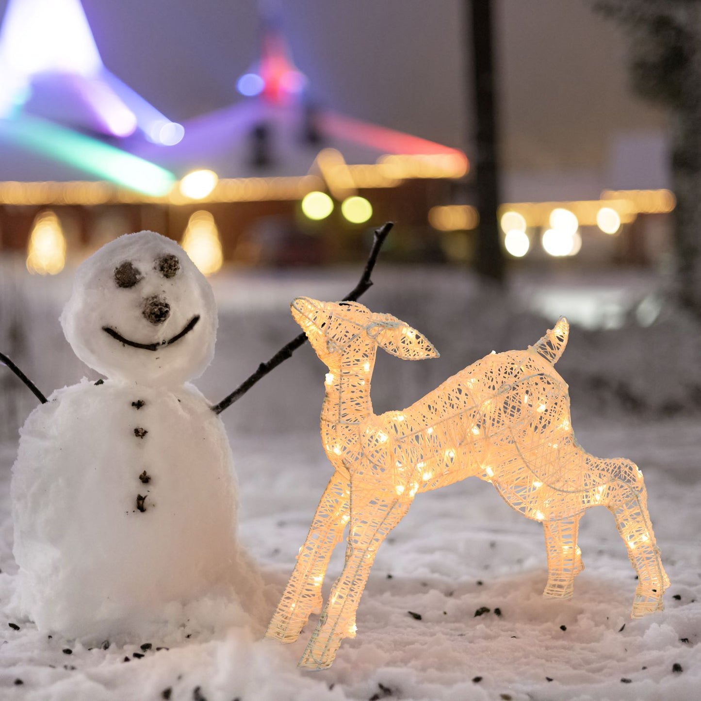 Renna 3D cucciolo 48x13x40 cm LED