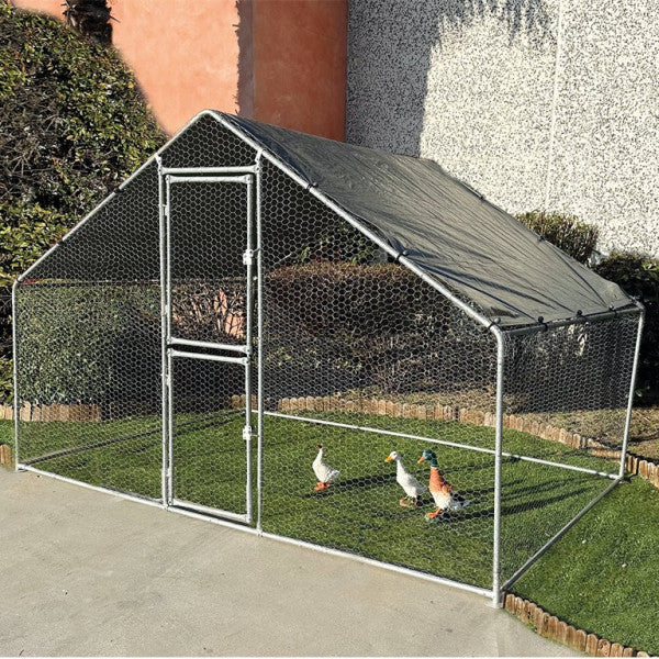Gabbia per polli in acciaio zincato 2 x 3 x H 2 m