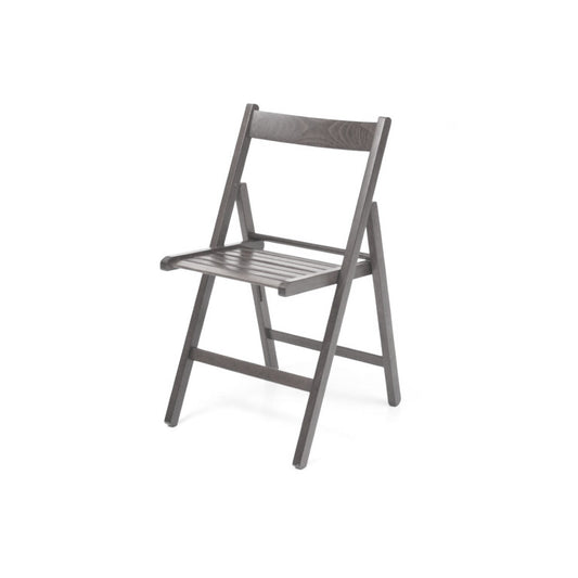 Sedia pieghevole in legno tortora cm 43x9x88h