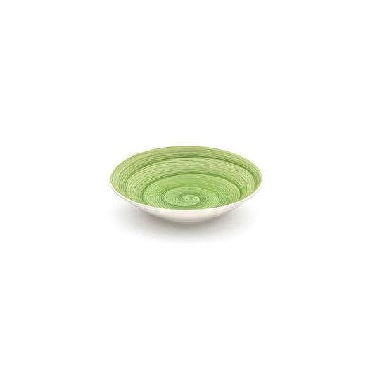 Piatto fondo lime memento table in ceramica dipinta a mano Ø 23,5 cm